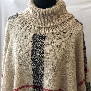 ellezarra burberry lattice cloak poncho sweater